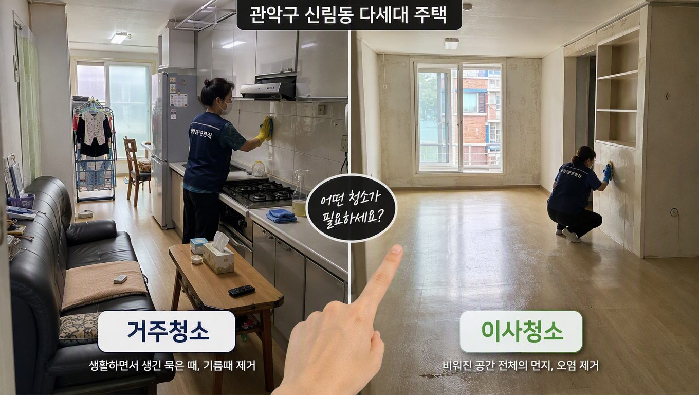 거주청소와 이사청소 차이점
