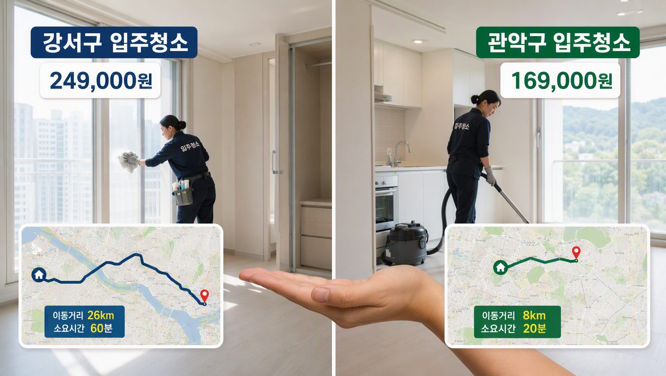 강서구입주청소와 관악구 비교