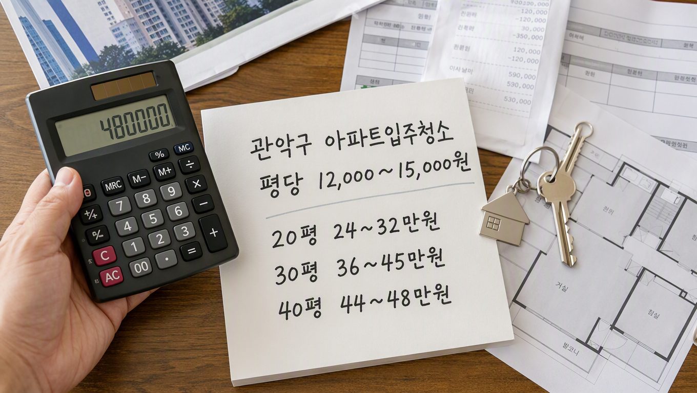 아파트입주청소비용, 관악구 아파트 기준으로 정리해요