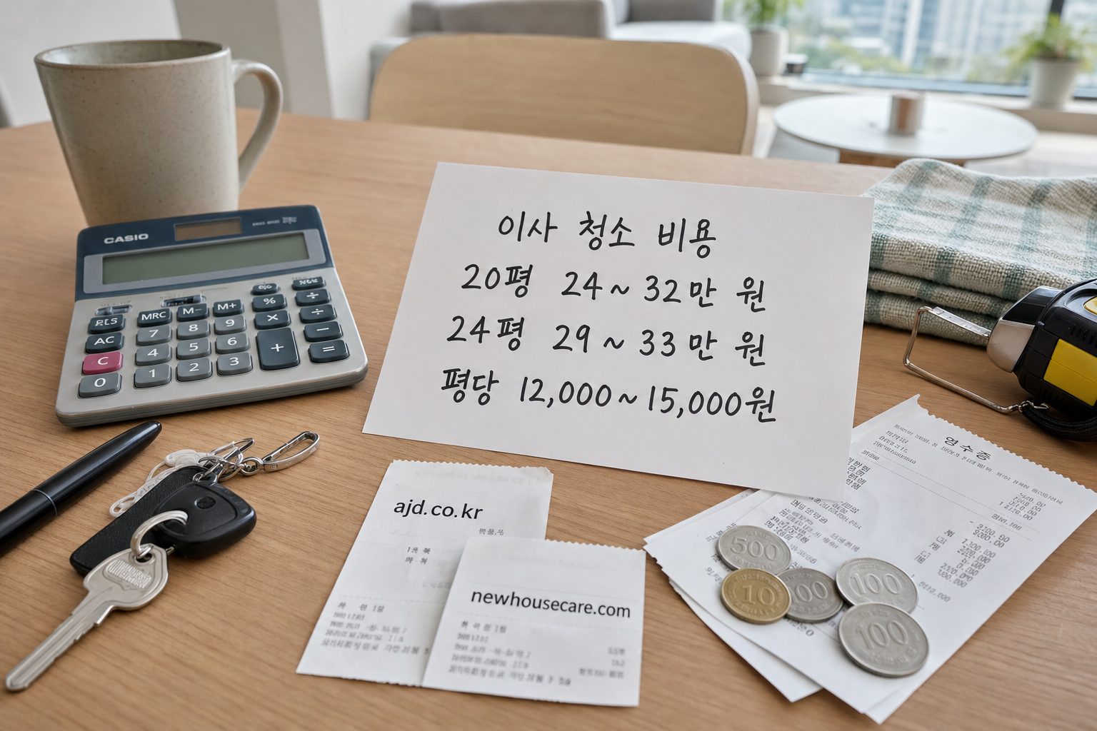 아파트 이사청소 비용은 평수별로 얼마인가요? 아파트이사청소비용 안내