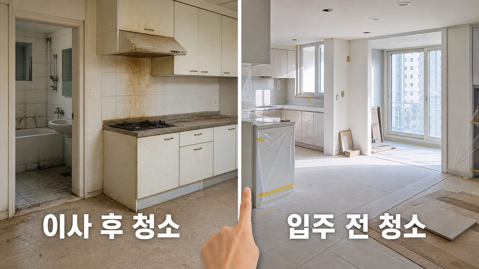 이사후청소와 입주 전 청소의 차이점은 무엇인가요