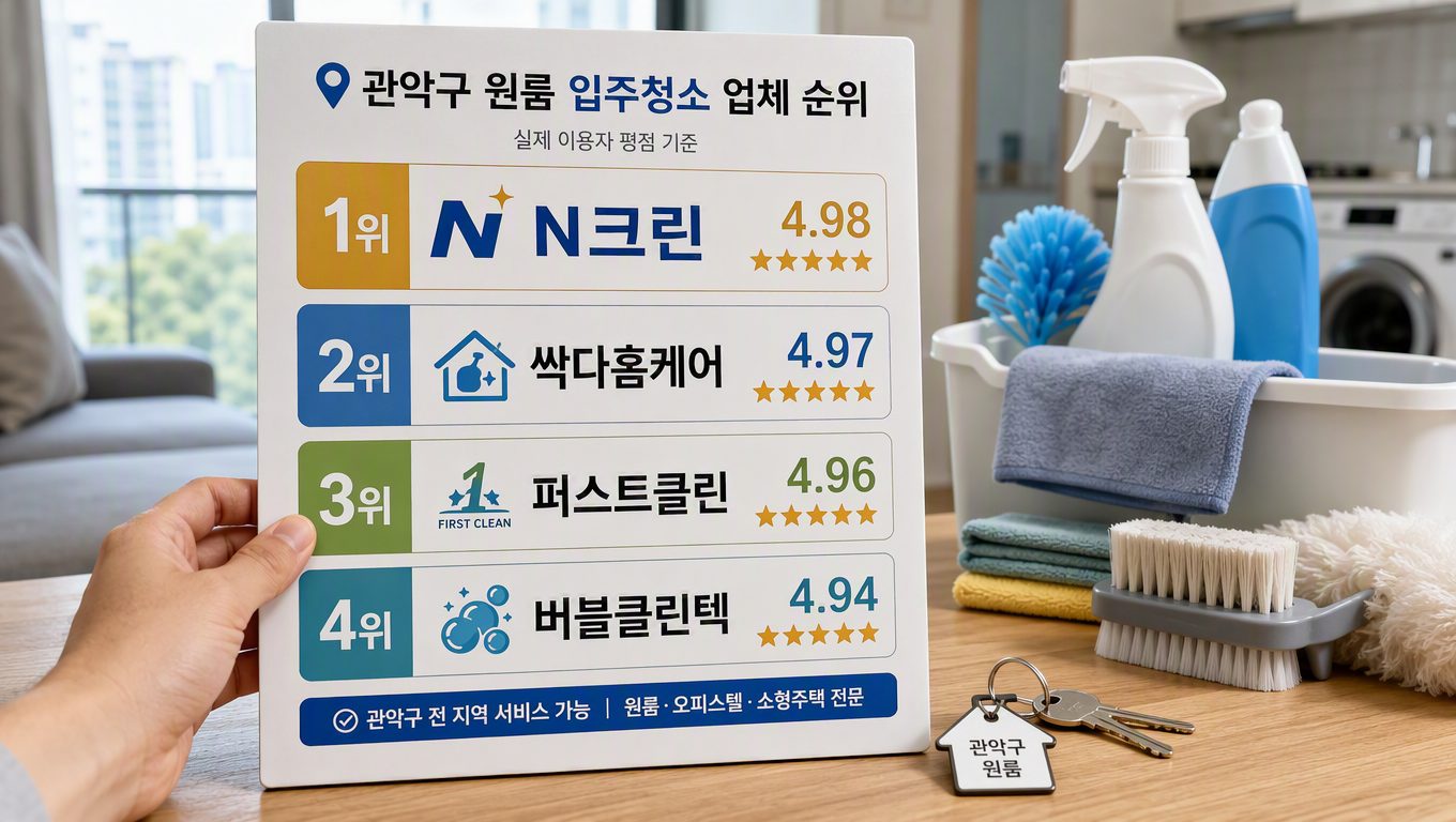 관악구 원룸 입주청소 후기 모음 | 이사청소잘하는곳 추천