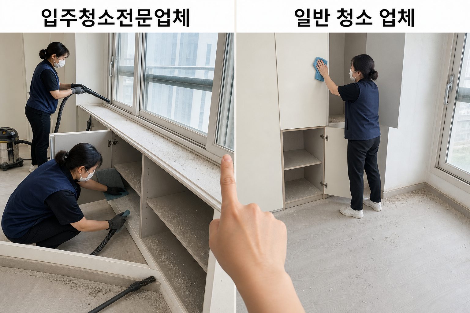 입주청소전문업체 vs 일반 청소 업체 차이 비교