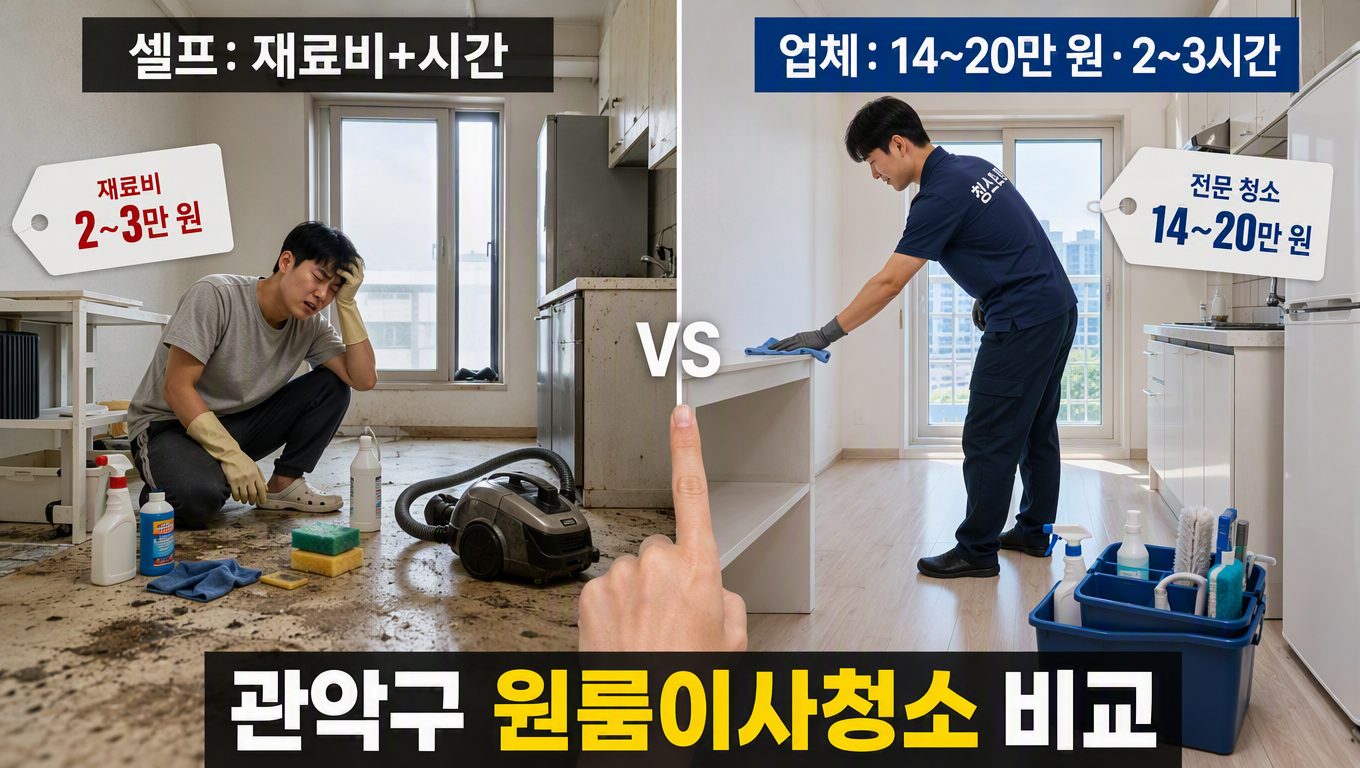 원룸이사청소 셀프와 업체 이용을 비교할 때 고려할 점