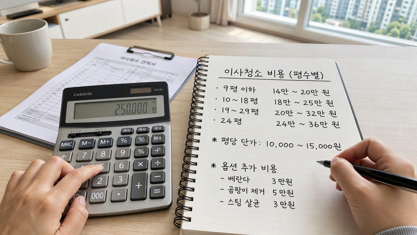 이사청소비용 계산 기준 알아보기