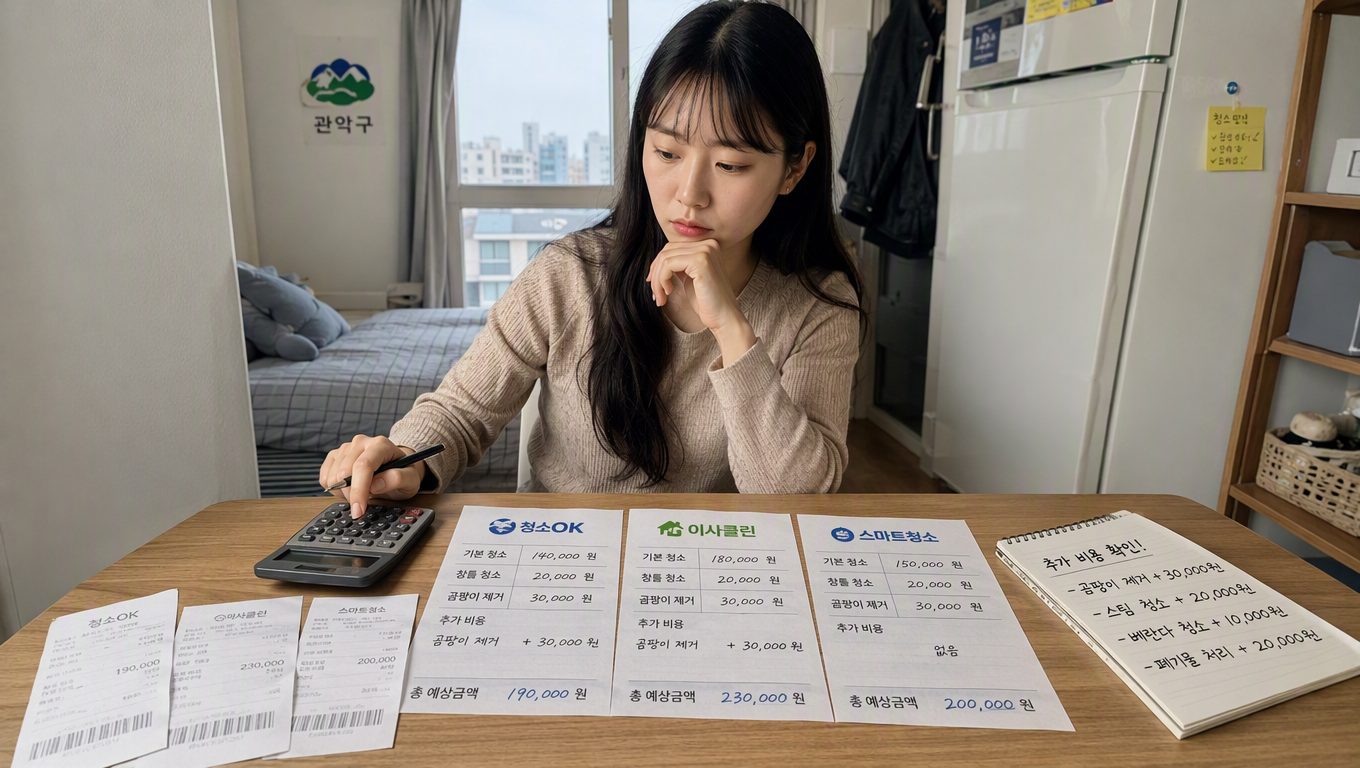 원룸이사청소 비용과 업체 선택 기준