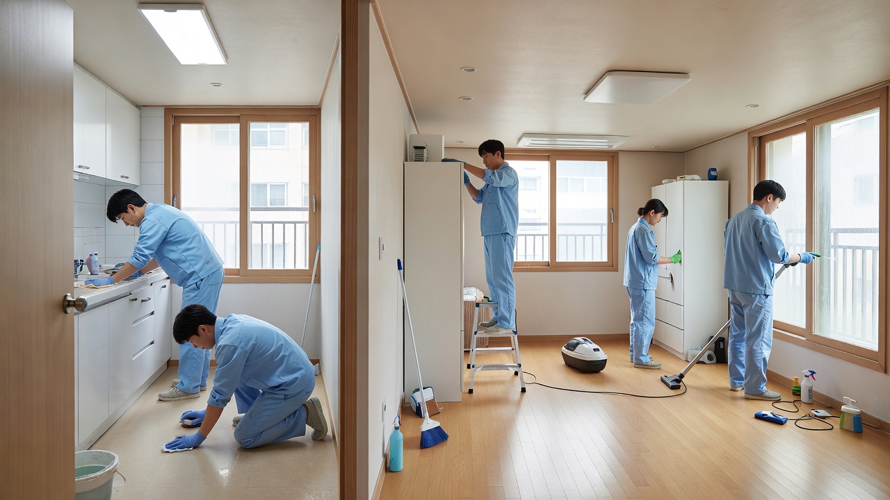 신림동입주청소 평수별 작업 인원과 비용 차이