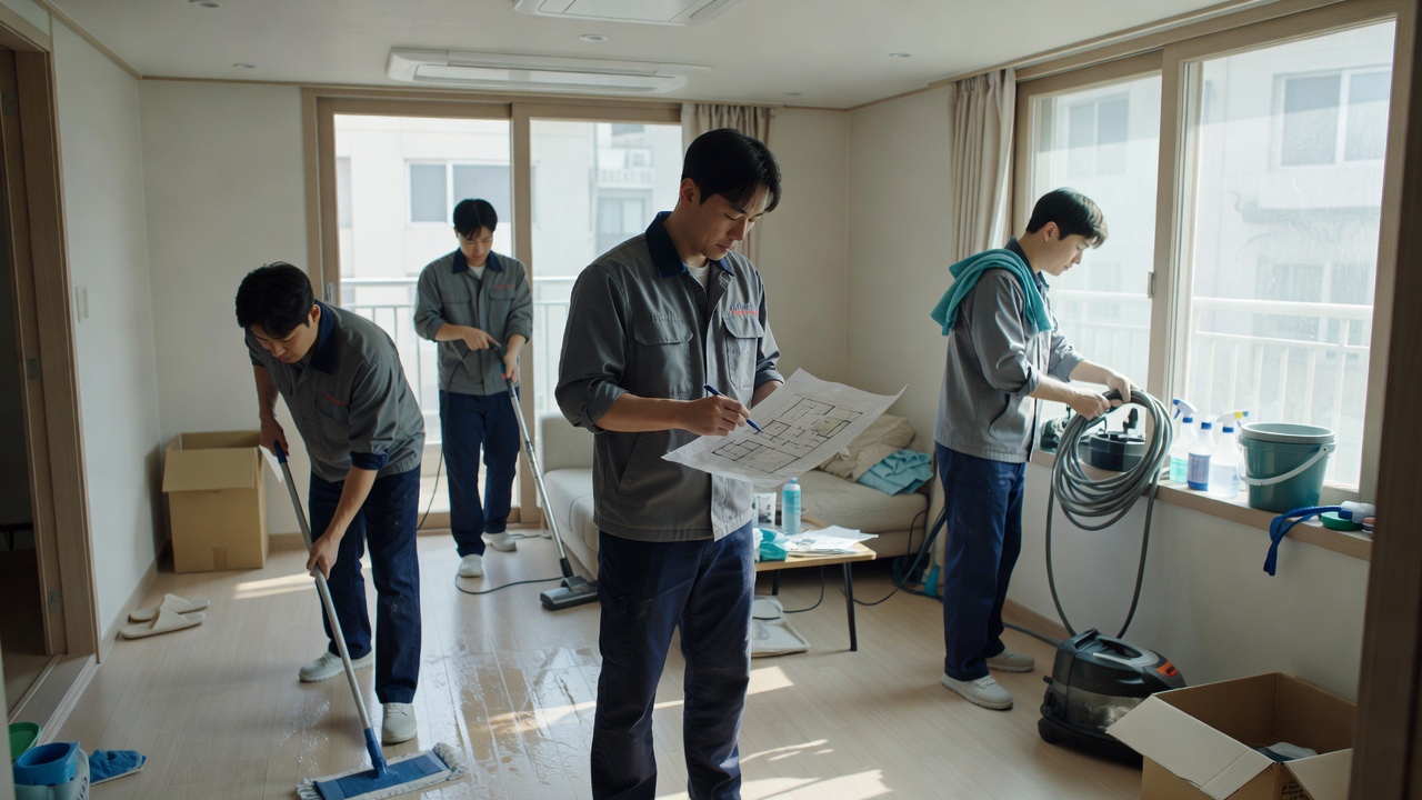 서울이사청소 비용을 결정하는 작업 인원과 청소 범위 현장