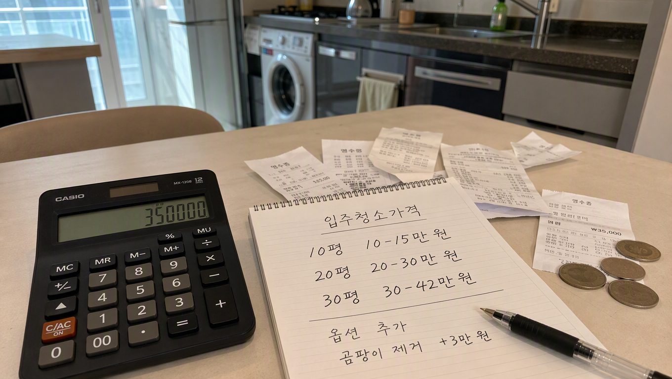 입주청소가격이 평수와 옵션에 따라 달라지는 이유