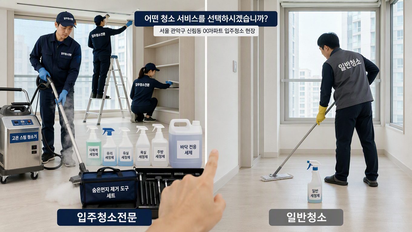 입주청소전문 업체 선택에서 일반 청소와의 차이와 주의할 점
