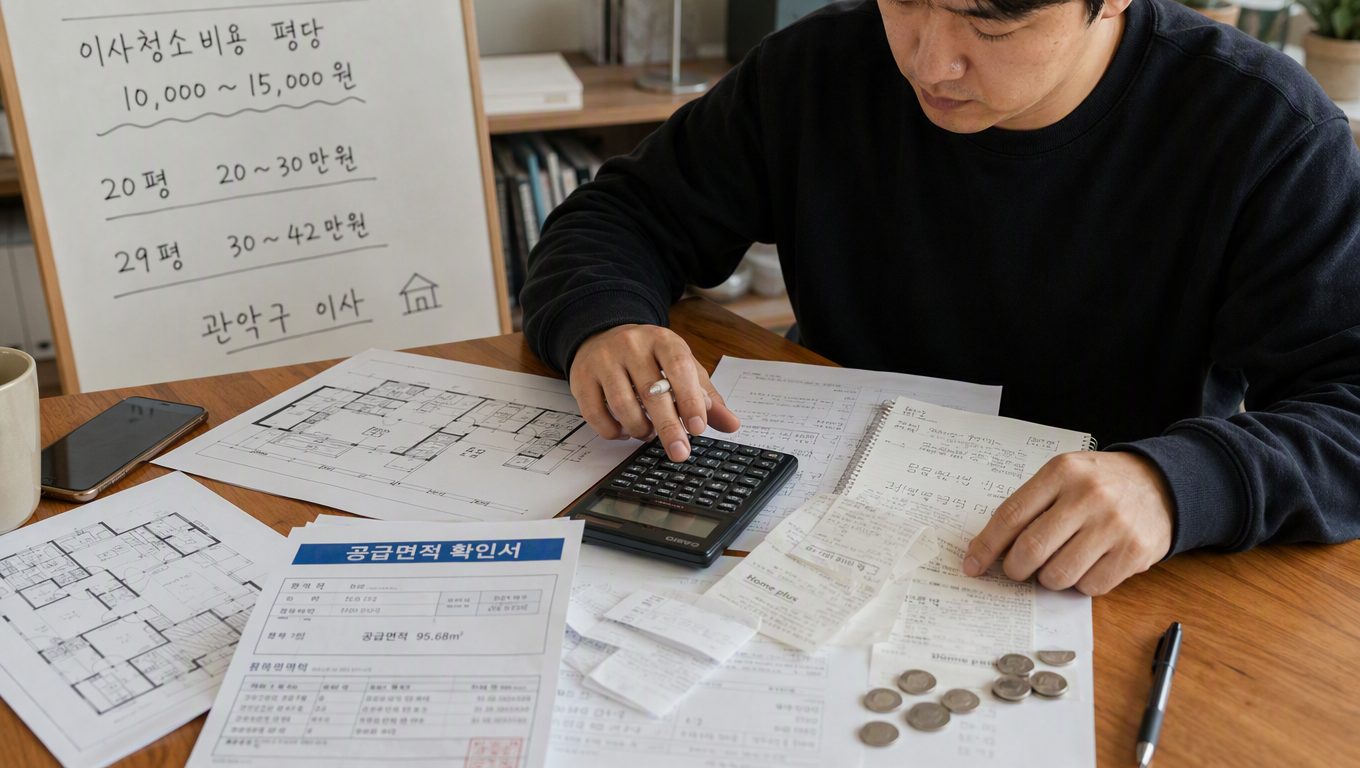 이사청소비용, 평수와 조건에 따라 어떻게 정해지나요